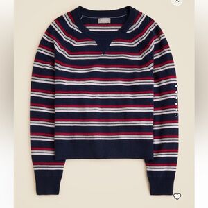 nwt cashmere crewneck sweatshirt in stripe